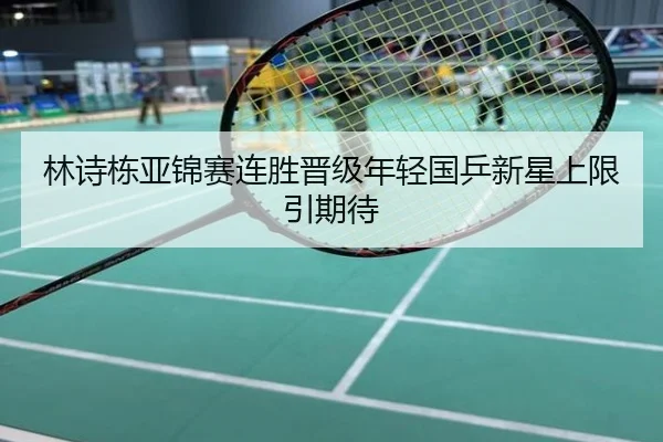 林诗栋亚锦赛连胜晋级年轻国乒新星上限引期待